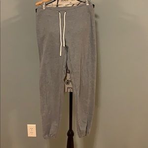 Grey joggers.